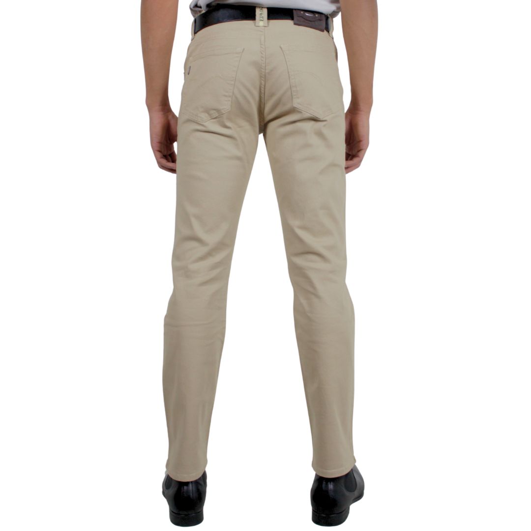 PANTALÓN DE GABARDINA BOSS BEIGE PARA HOMBRE