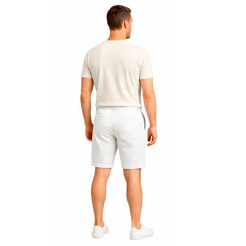 Pantalón Corto Chino Hombre Algodón Blanco Edward's
