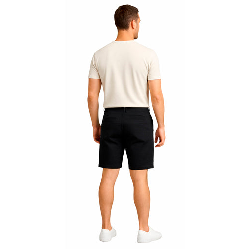 Pantalón Corto Chino Hombre Algodón Negro Edward's