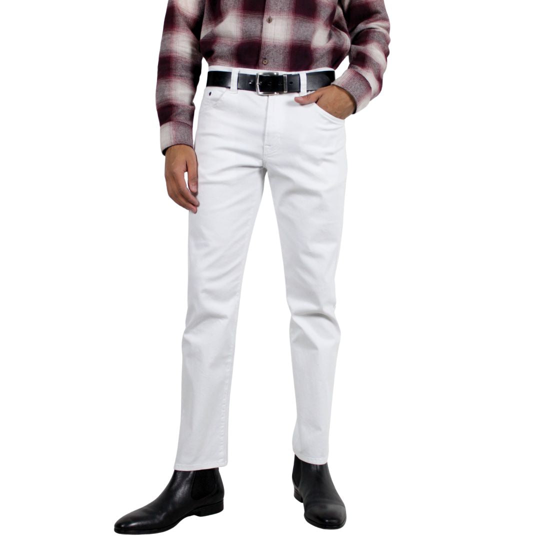 PANTALÓN DE GABARDINA BOSS BLANCO PARA HOMBRE