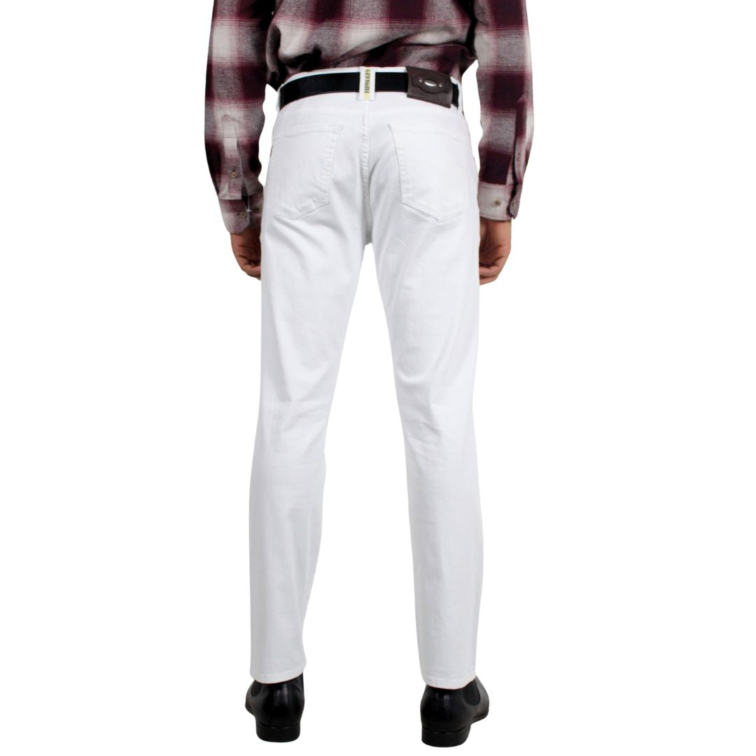 PANTALÓN DE GABARDINA BOSS BLANCO PARA HOMBRE