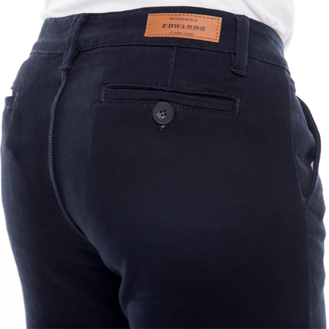 PANTALÓN DE GABARDINA SKINNY CHINO MARINO PARA HOMBRE