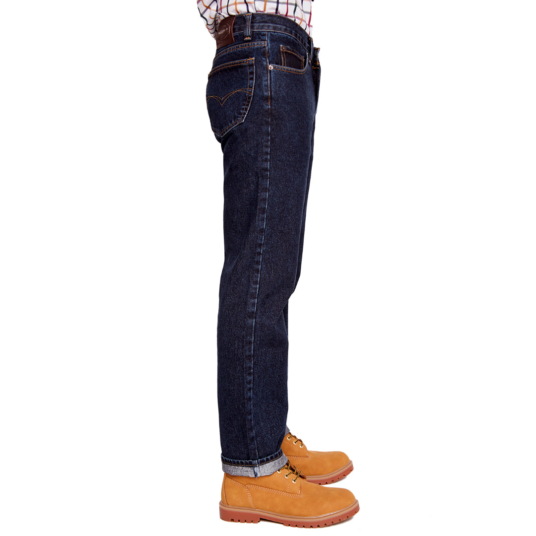 Jeans para hombre 2618 color índigo Petróleo, corte recto en algodón 100%. Ajuste cómodo con tiro medio y diseño versátil, ideal para uso diario o trabajo. Pantalón de mezclilla resistente con alta transpirabilidad