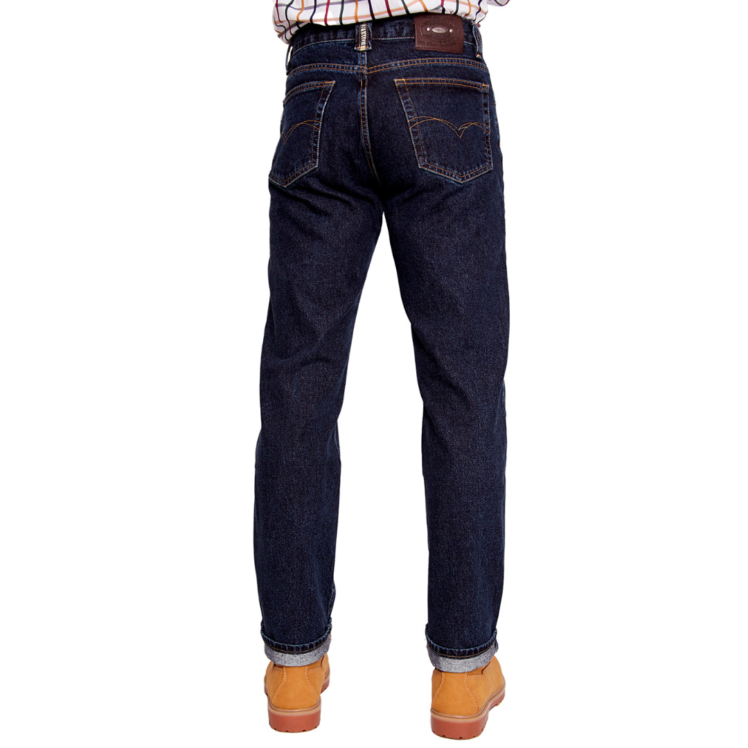Jeans para hombre 2618 color índigo Petróleo, corte recto en algodón 100%. Ajuste cómodo con tiro medio y diseño versátil, ideal para uso diario o trabajo. Pantalón de mezclilla resistente con alta transpirabilidad