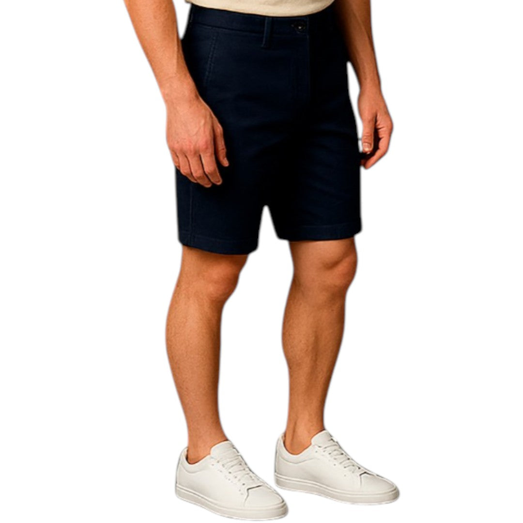 Bermuda de mezclilla azul marino para hombre