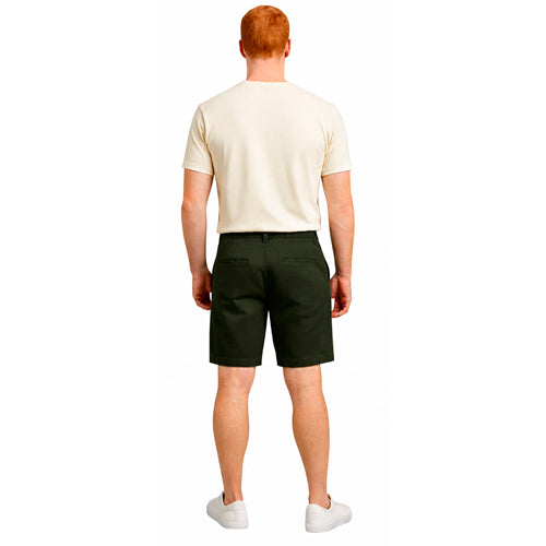 Pantalón Corto Chino Hombre Algodón Olivo Edward's