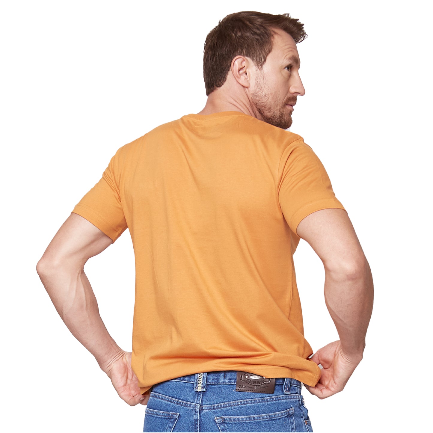 PLAYERA DE CUELLO REDONDO COLOR NARANJA