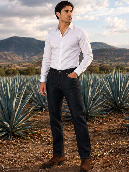 Jeans Slim Azul Petróleo Edward's