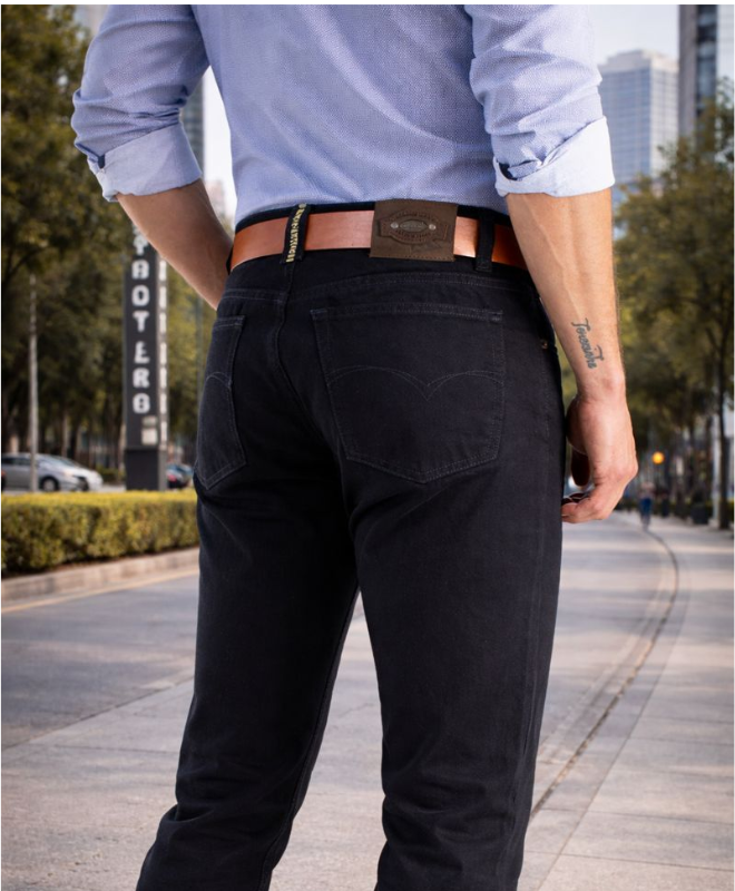 Pantalón de mezclilla azul marino para hombre classic african blue