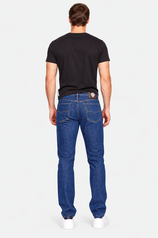 Jeans Slim Stone Medio Hombre