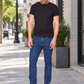 Jeans Slim Stone Medio Hombre