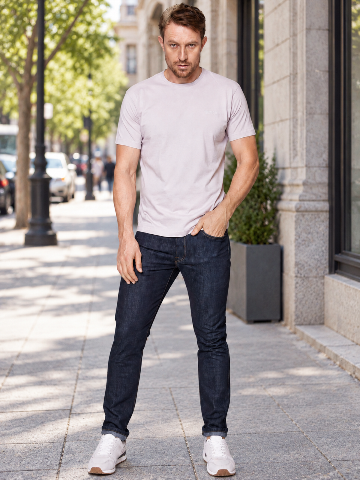 Jeans Slim Oscuro Stretch Hombre