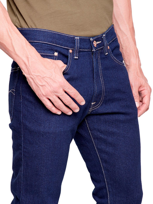 Jeans Slim Demim Stretch Azul Medio Hombre