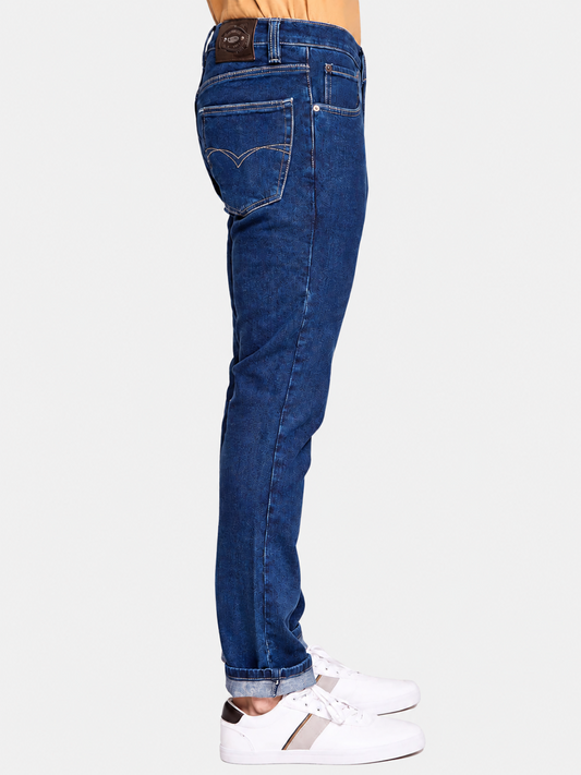 Jeans Slim Azul Índigo Hombre