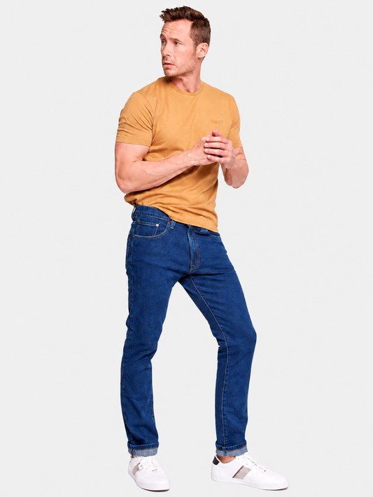 Jeans Slim Azul Índigo Hombre
