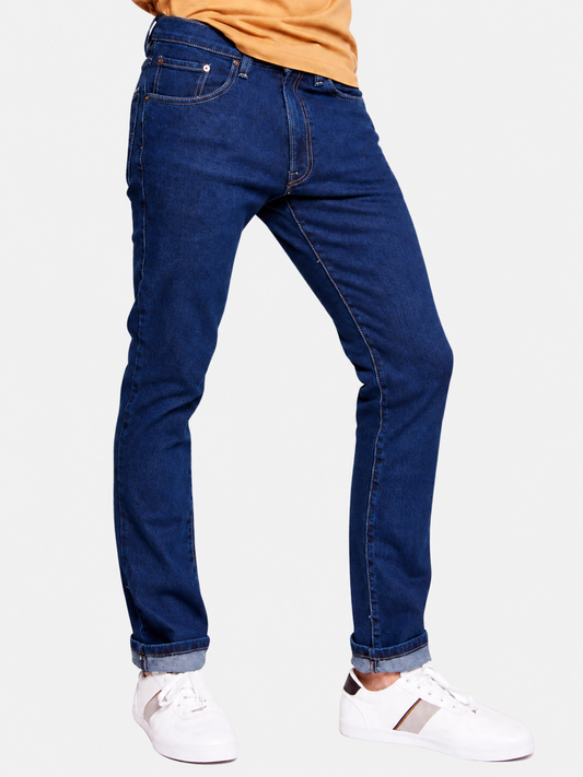 Jeans Slim Azul Índigo Hombre