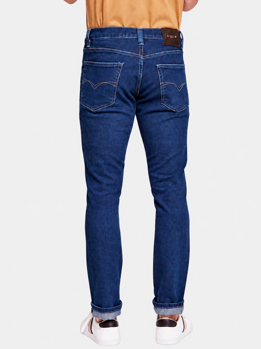 Jeans Slim Azul Índigo Hombre