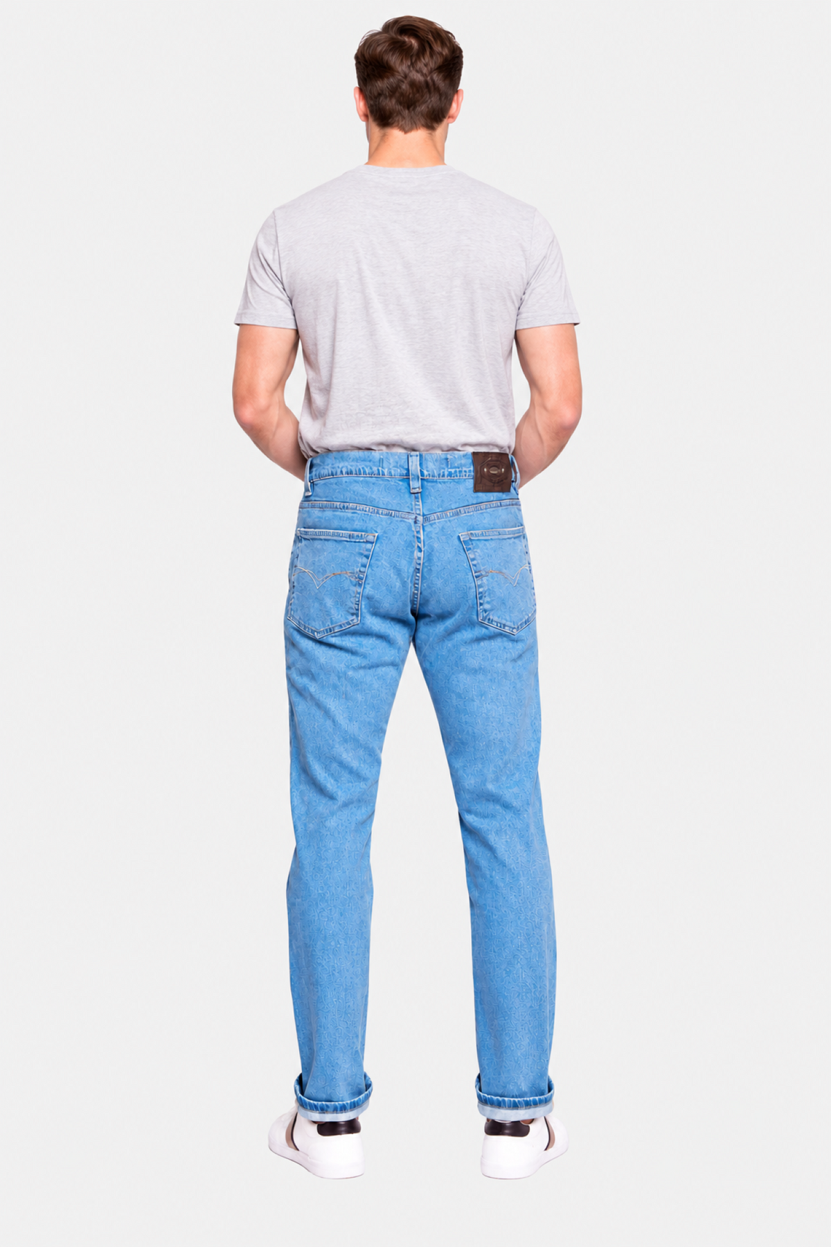 Jeans Slim Stone Bleach Hombre