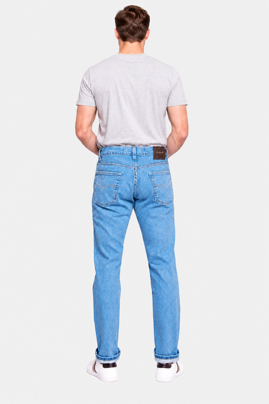 Jeans Slim Stone Bleach Hombre