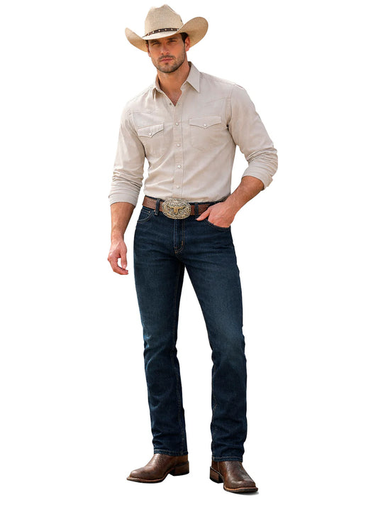 Jeans Hombre Slim Denim Azul Oscuro Edward's 1008