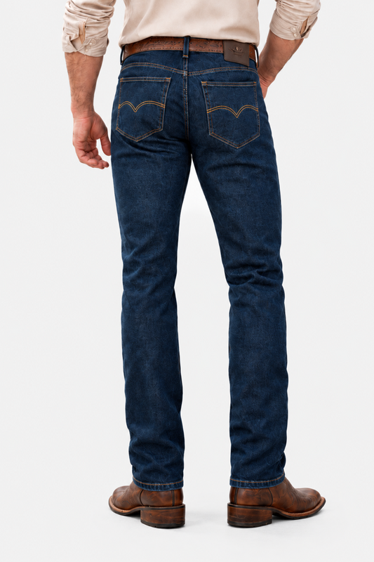 Jeans Slim Azul Oscuro Hombre