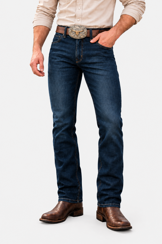 Jeans Slim Azul Oscuro Hombre