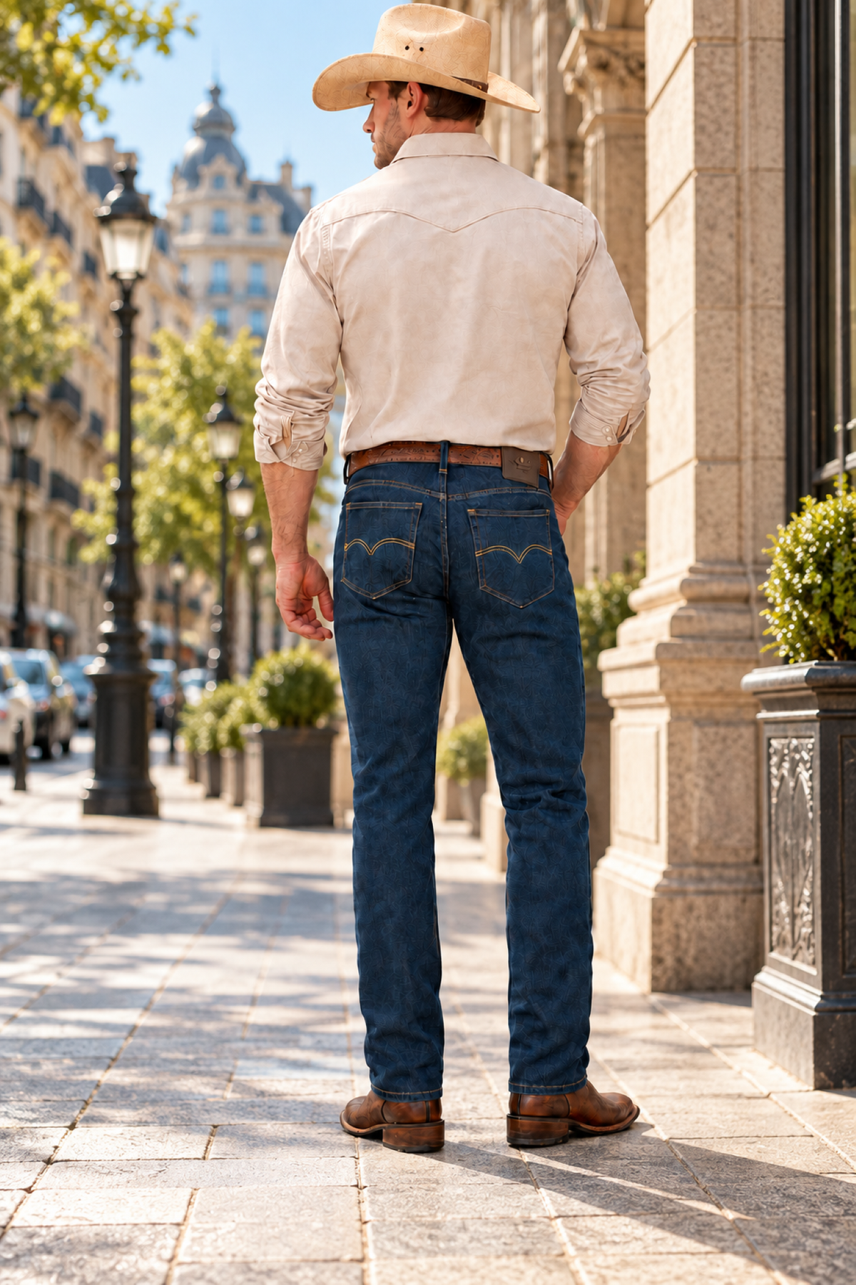 Jeans Slim Azul Oscuro Hombre