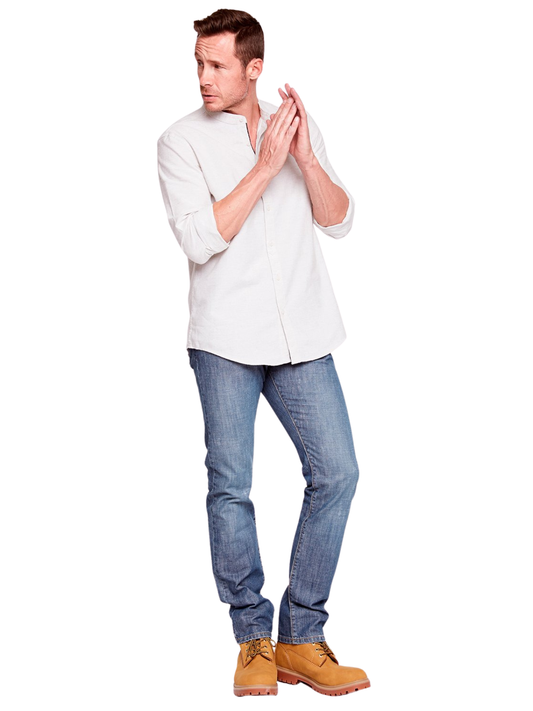 Jeans Slim Tiro Bajo Azul Medio Hombre