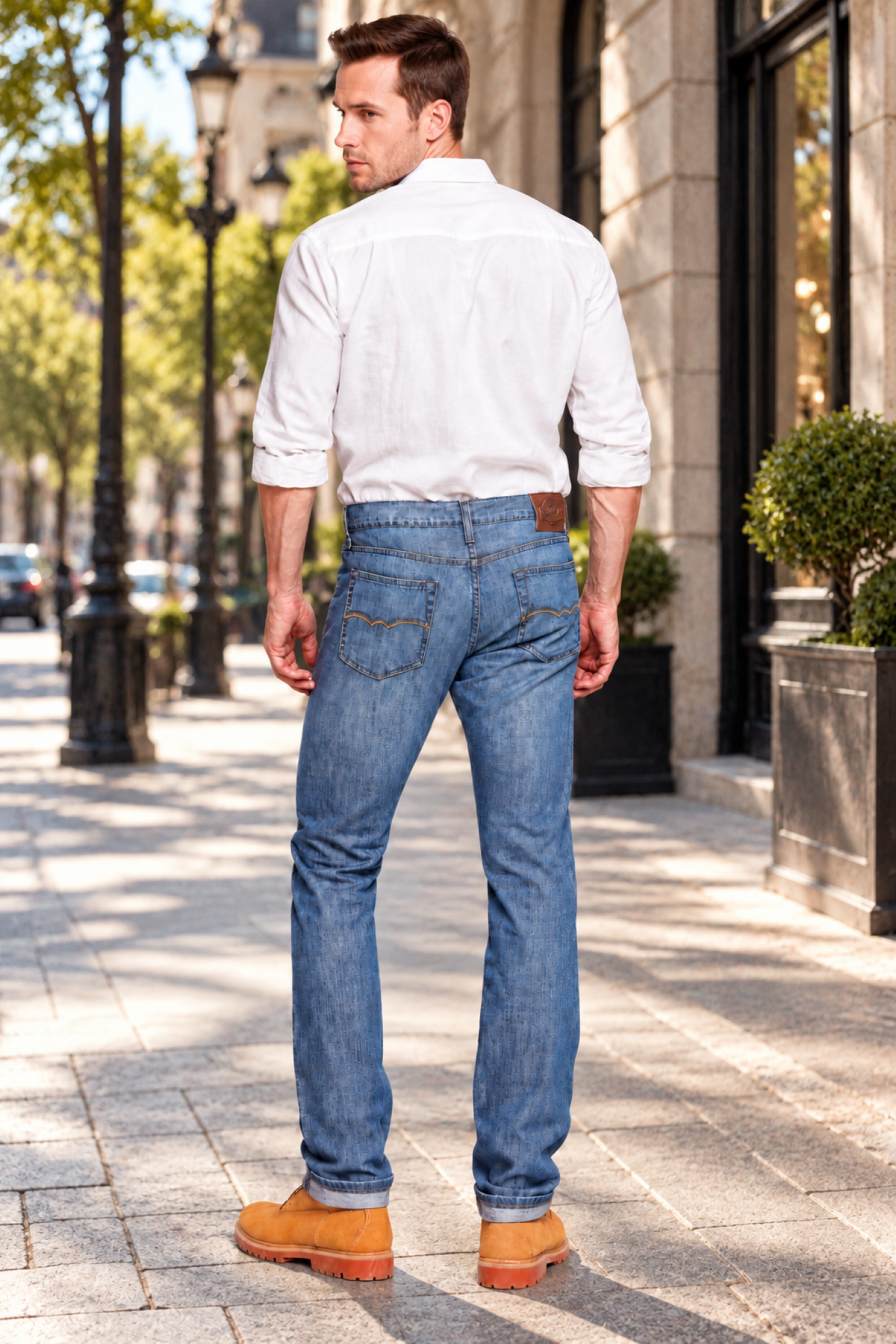 Jeans Slim Fit Azul Hombre