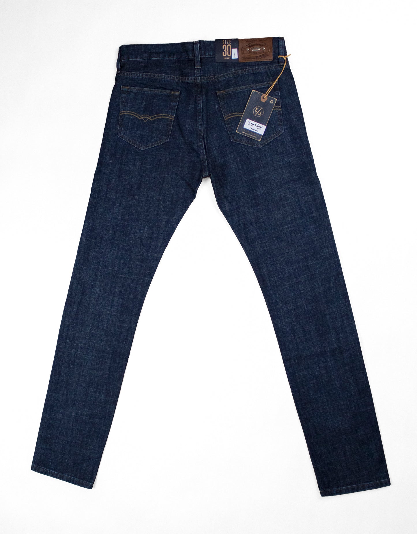 Jeans Skinny 114 Hombre Mezclilla Stretch Azul oscuro Desgastado Vintage