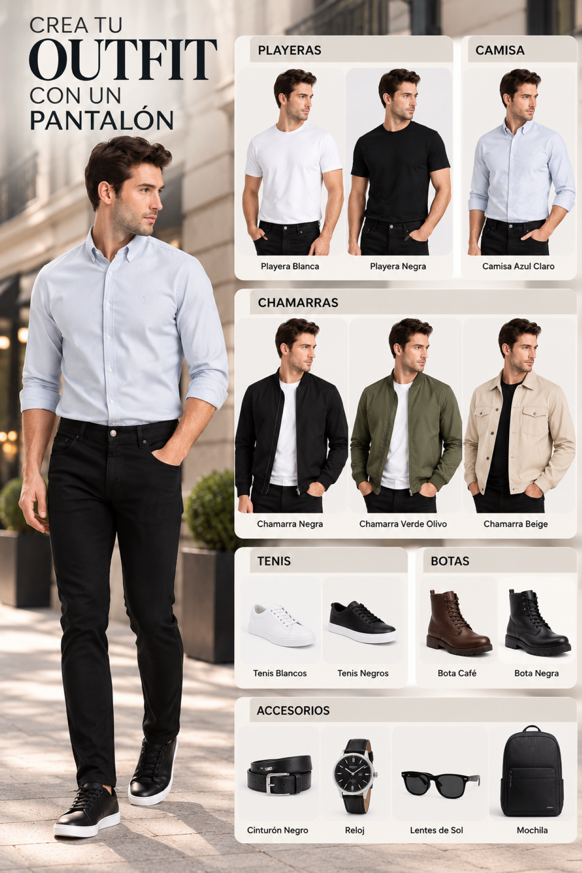 MEN'S SLIM OXFORD GABARDINE TROUSERS 1322