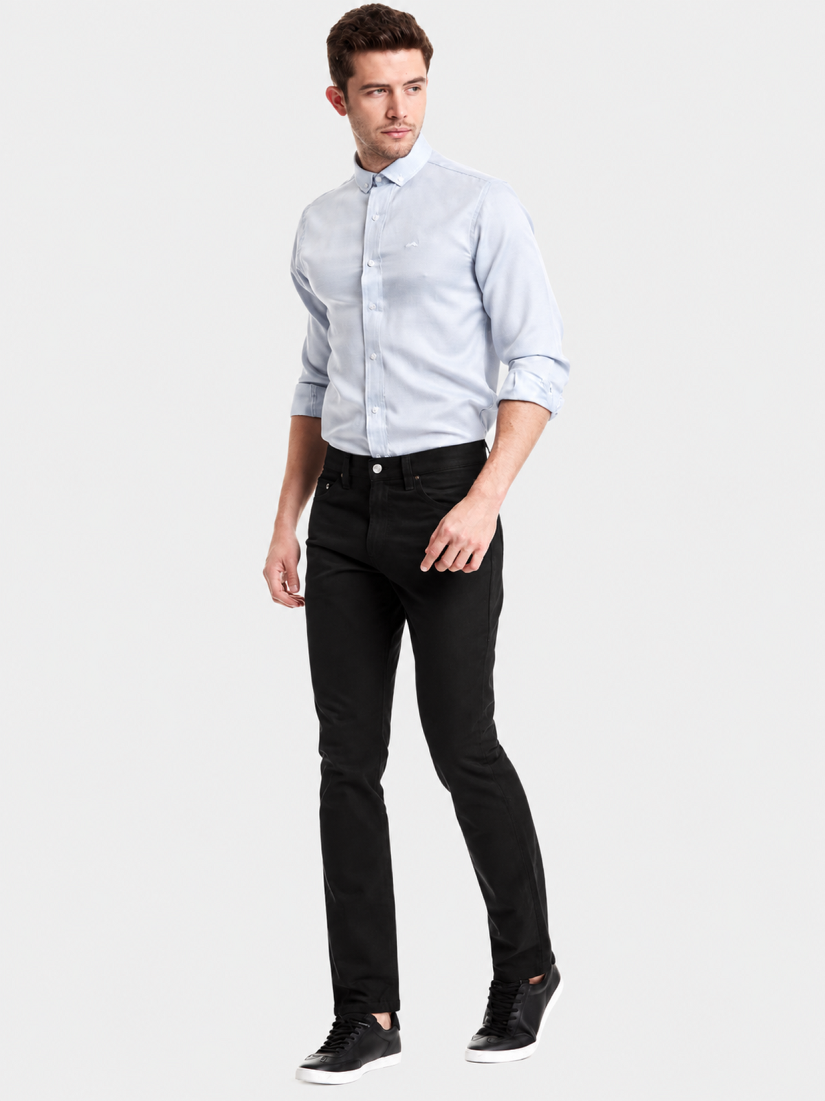 MEN'S SLIM OXFORD GABARDINE TROUSERS 1322