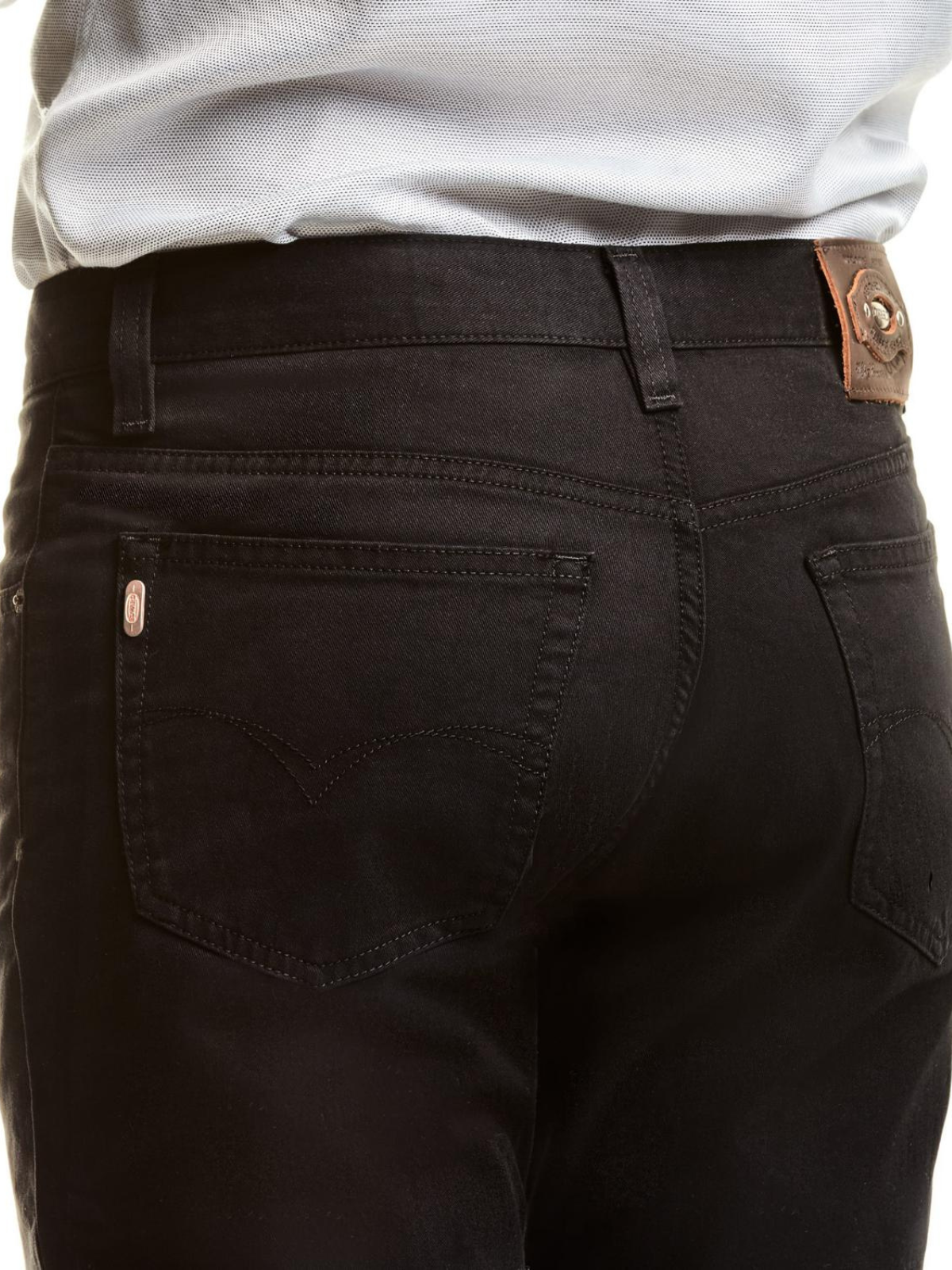 MEN'S SLIM BLACK TWILL TROUSERS 1322