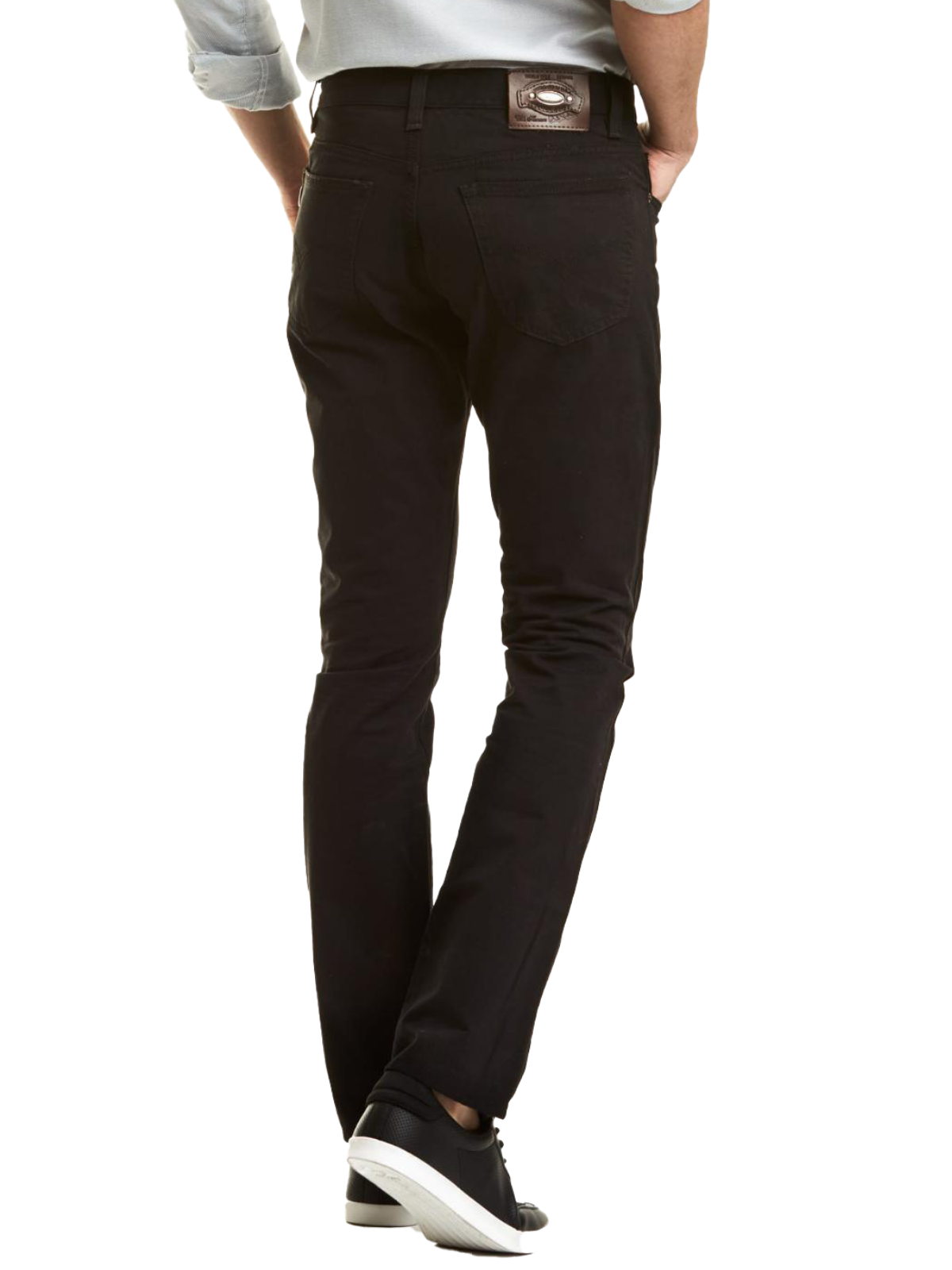 MEN'S SLIM BLACK TWILL TROUSERS 1322