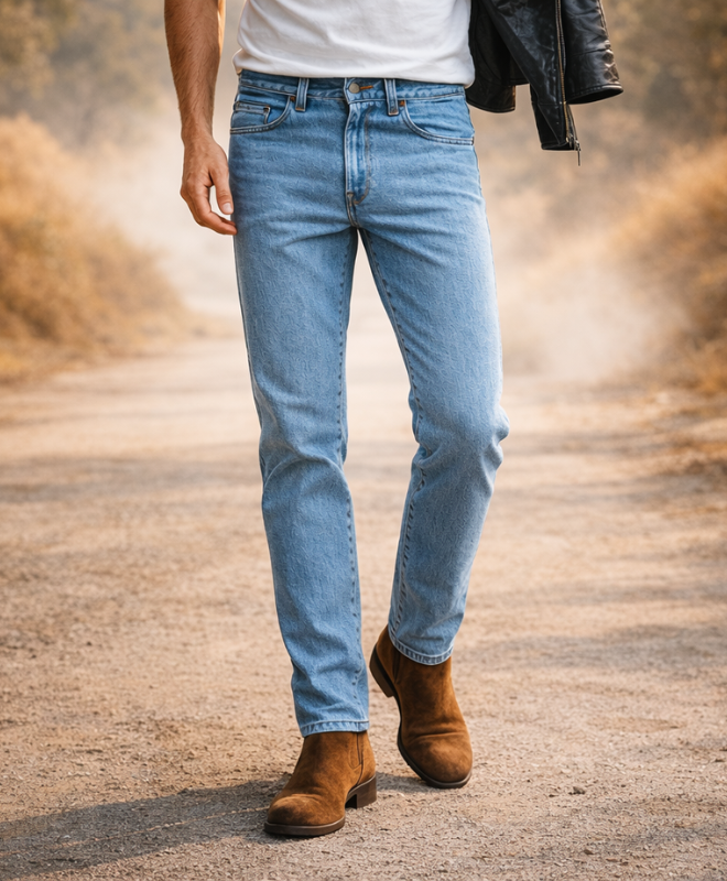 Jeans 2602 Hombre | Color azul claro bleach | Corte Recto | Edward’s