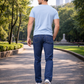 Jeans Recto Hombre Denim Índigo Medio Desgastado Edward's® 6200