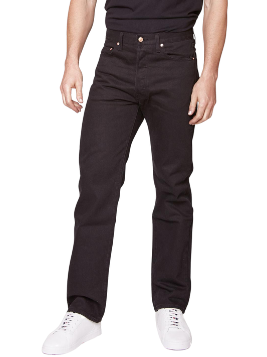 Jeans Recto Negro Hombre Tiro Alto Mezclilla Premium Edward’s 2200