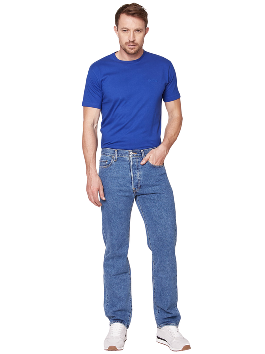 Jeans Recto Azul Medio Stone Wash Hombre Edward’s 2210