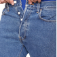 Jeans Recto Azul Medio Hombre Tiro Alto Stone Wash Edward’s 2210