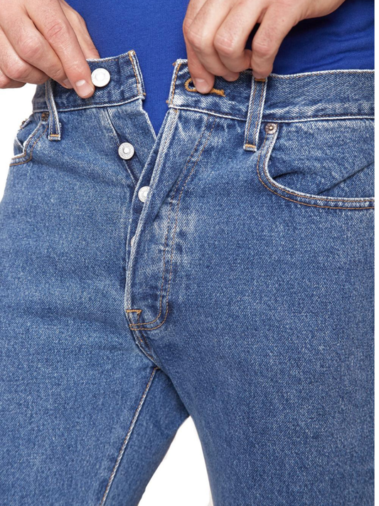 Jeans Recto Azul Medio Stone Wash Hombre Edward’s 2210