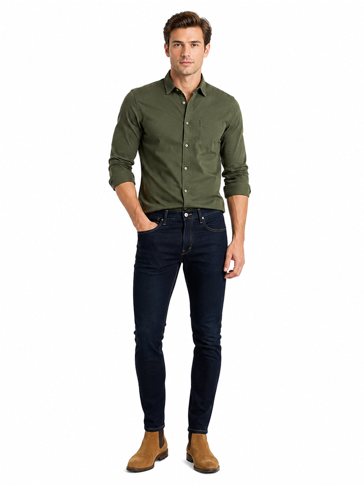 Jeans Hombre Skinny Tiro Medio Azul Oscuro Edward's 2211
