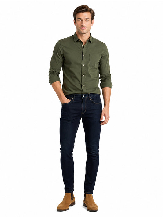 Jeans Hombre Skinny Tiro Medio Azul Oscuro Edward's 2211