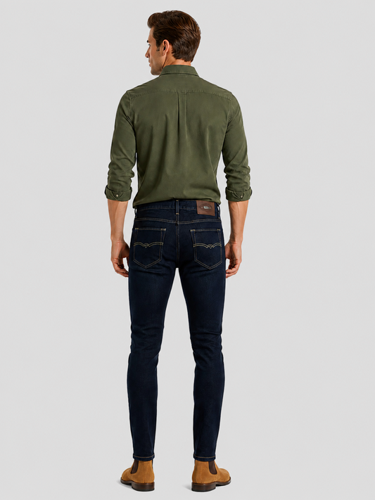 Jeans Skinny Oscuro Hombre Edwards