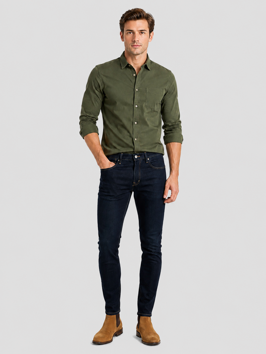 Jeans Skinny Oscuro Hombre Edwards