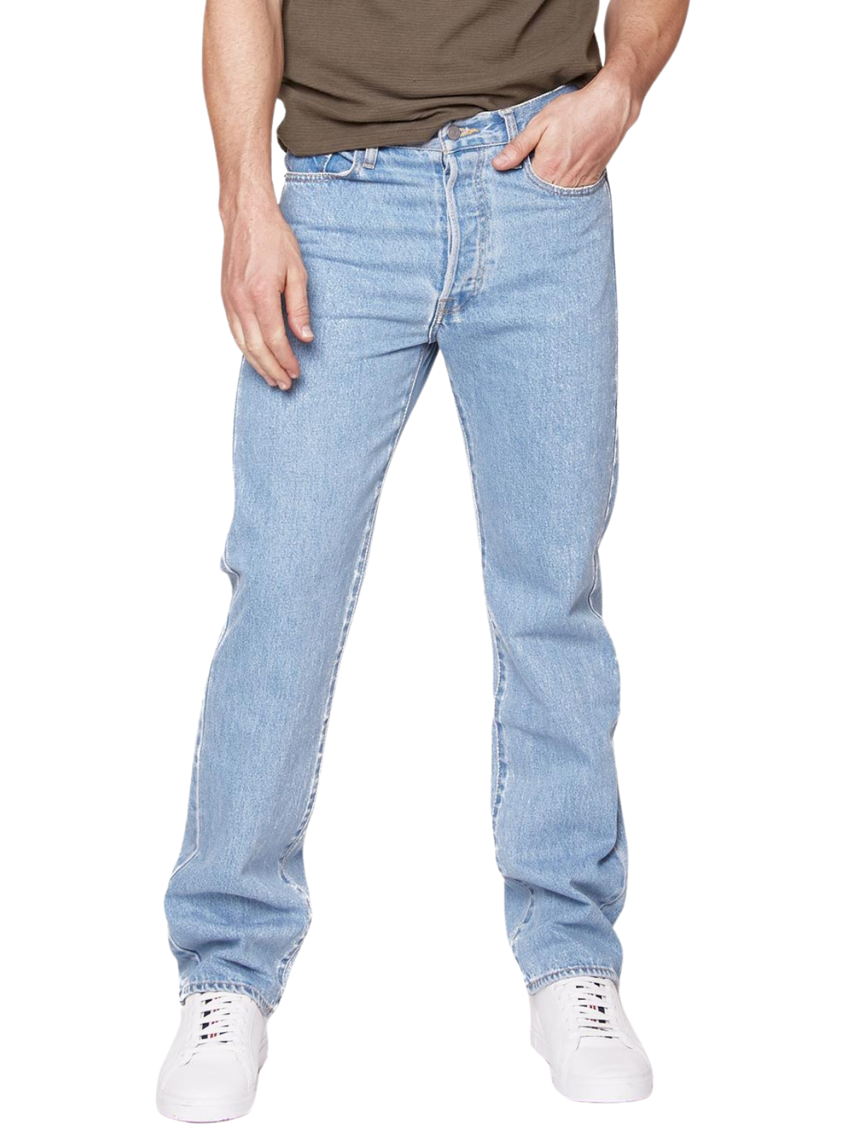 Jeans Hombre Recto Deslavado Azul Claro Edward's 2220