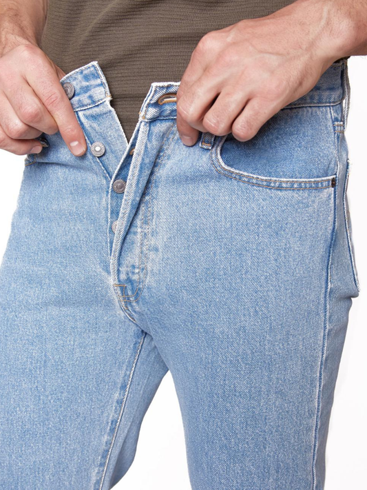 Jeans Recto Azul Claro Bleach Hombre Edward’s 2220