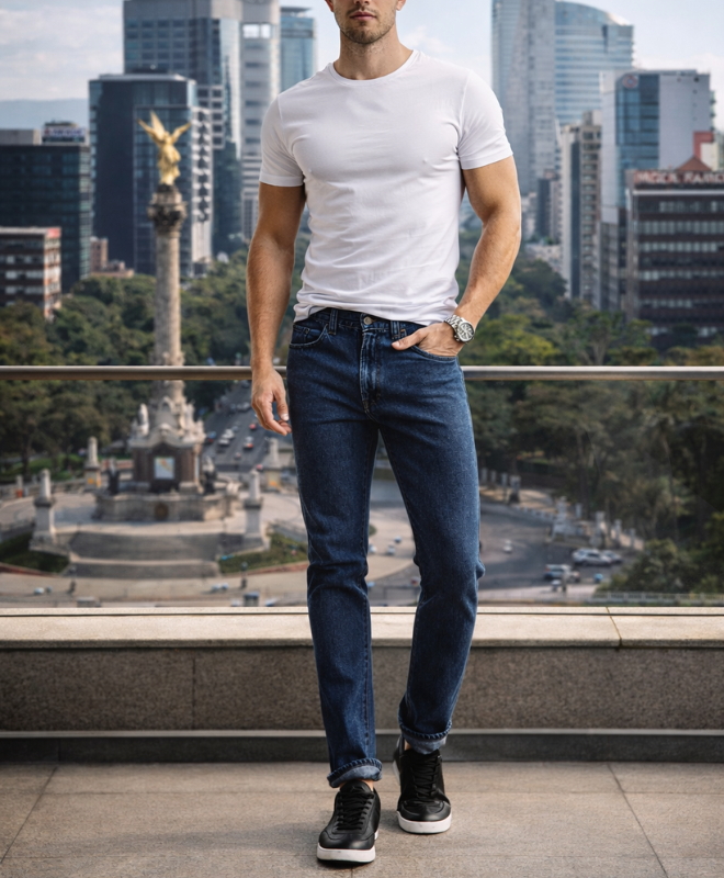 Jeans 2619 Hombre | Color índigo Ácido | Corte Recto | Edward’s