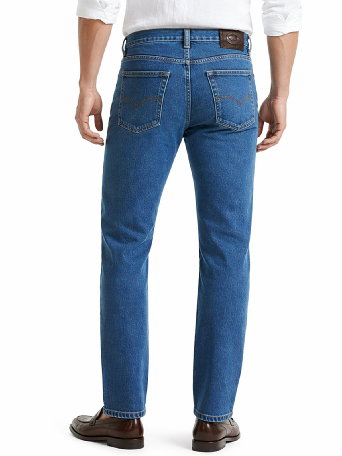 Jeans Hombre Recto Azul Índigo Tiro Alto Edward's 2601