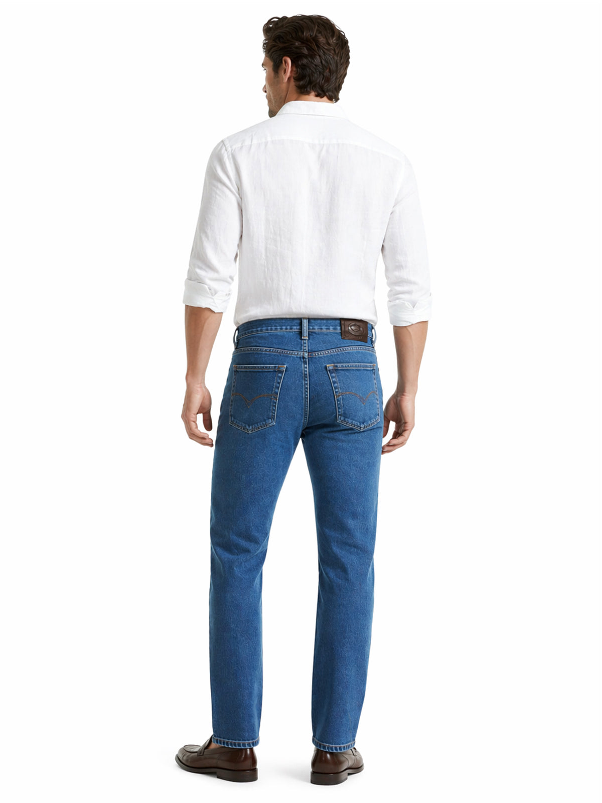 Jeans Hombre Recto Azul Índigo Tiro Alto Edward's 2601