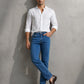 Jeans Hombre Recto Azul Índigo Tiro Alto Edward's 2601